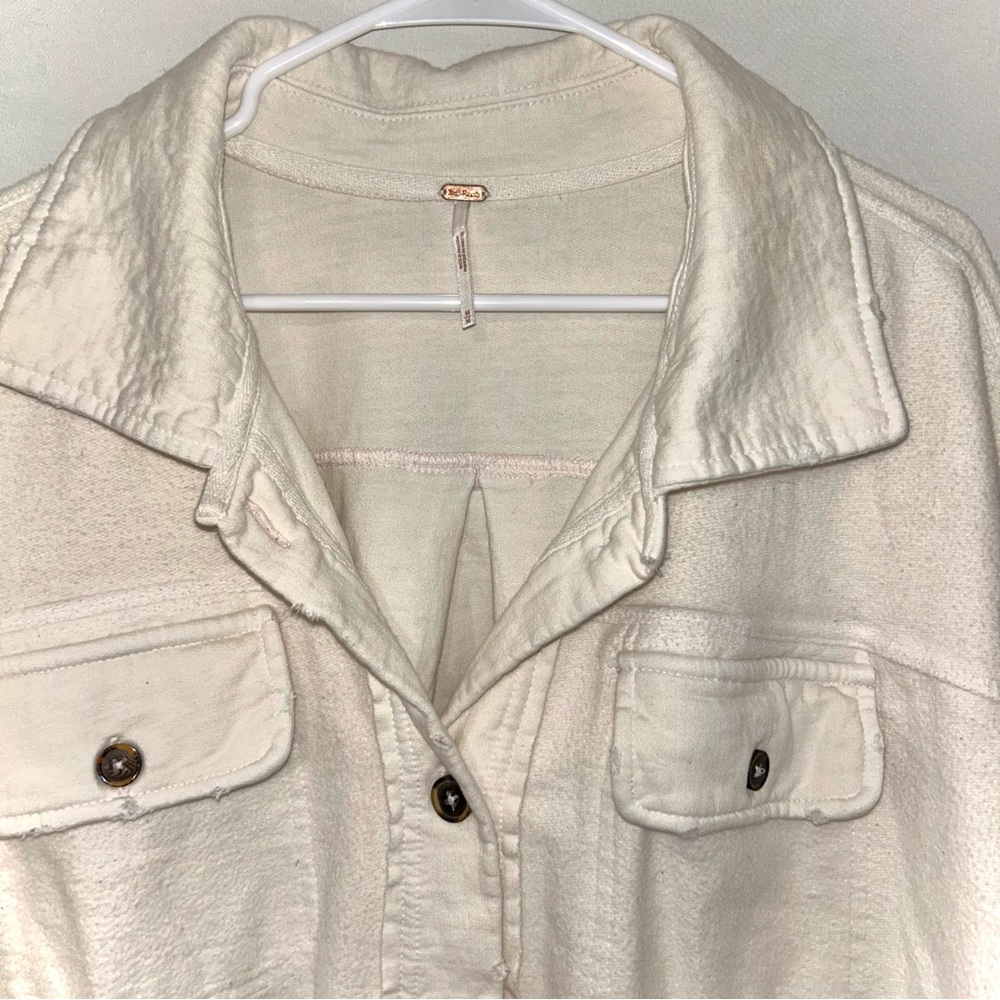Free People Ruby Button Down Oversized Shacket Cr… - image 3